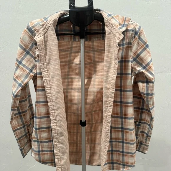 Garnet Hill Plaid Shacket, Size 8 - Picture 3 of 7